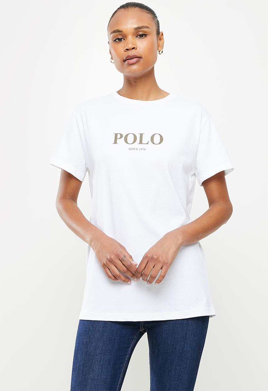 POLO - Wmn short sleeve long line sport tee - white