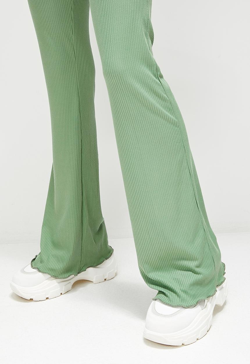 Blake - Fit and flare trouser - sage