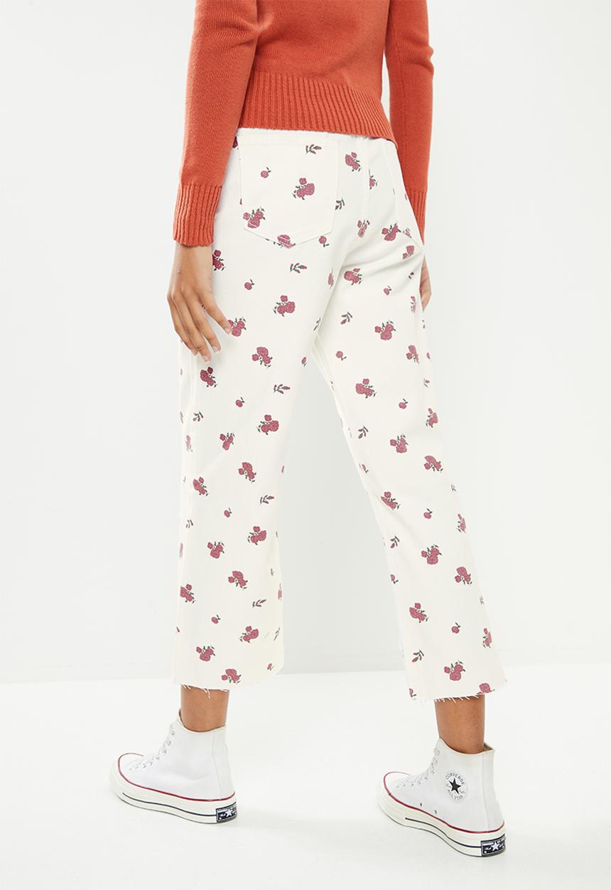 Glamorous - Jeans - white ditsy denim