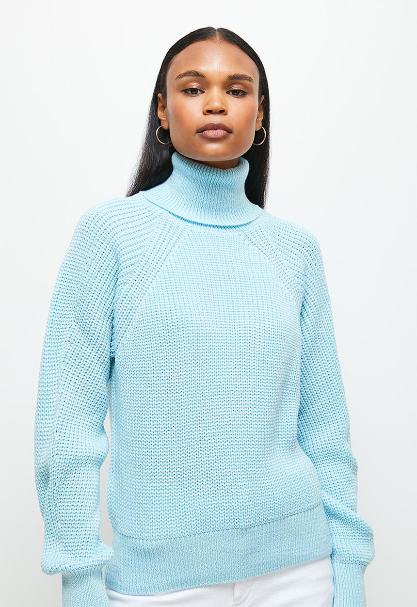 edit - Oversized raglan jumper - pale blue