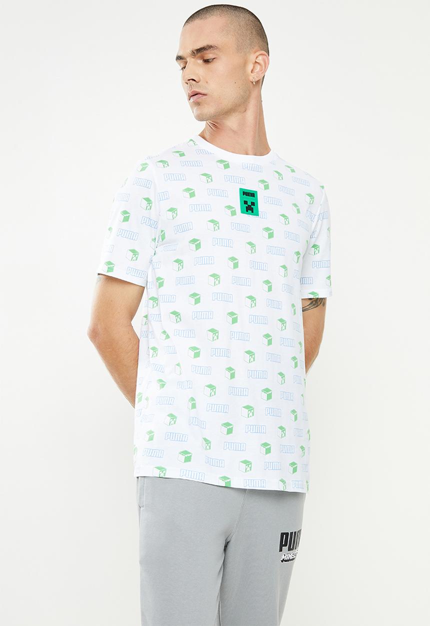 PUMA - PUMA x MINECRAFT Printed Men's Tee - White