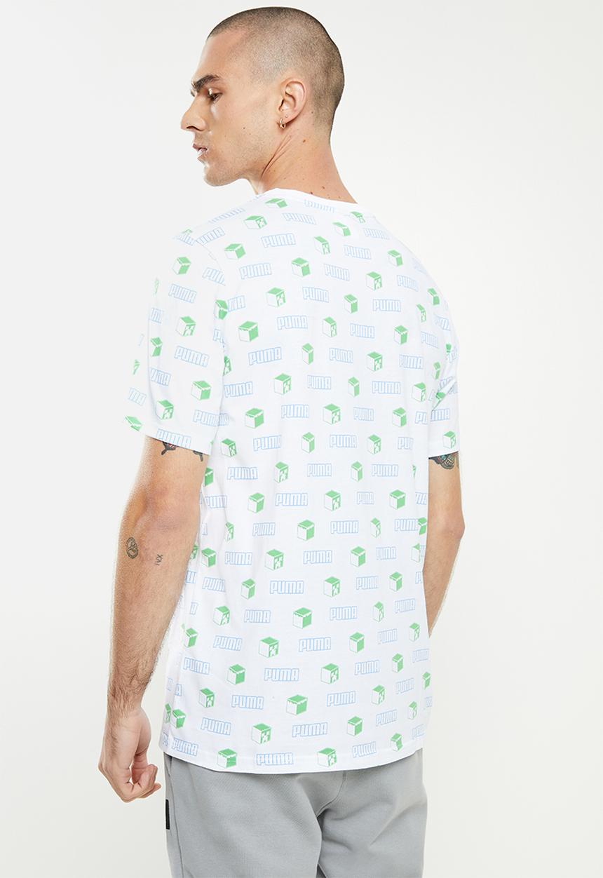 PUMA - PUMA x MINECRAFT Printed Men's Tee - White