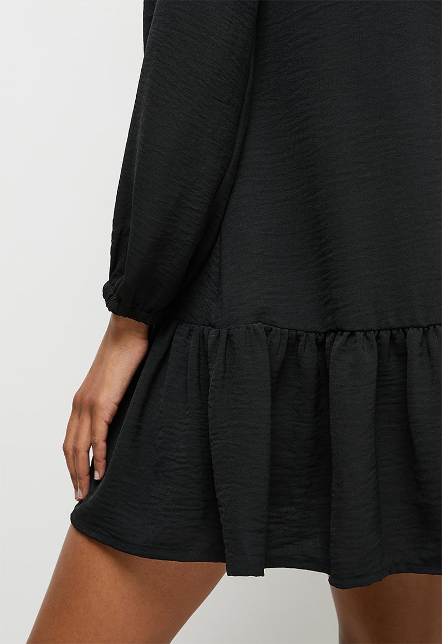 MILLA - Button down mini dress - black
