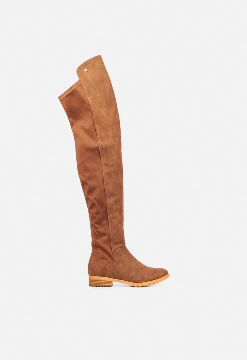 Miss Black - Krabi1 over the knee boot - brown