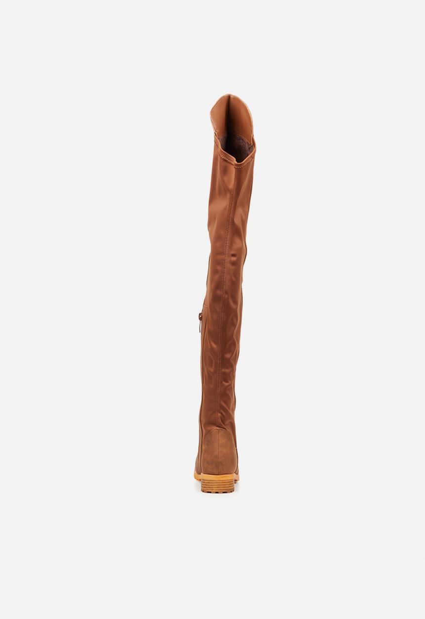 Miss Black - Krabi1 over the knee boot - brown