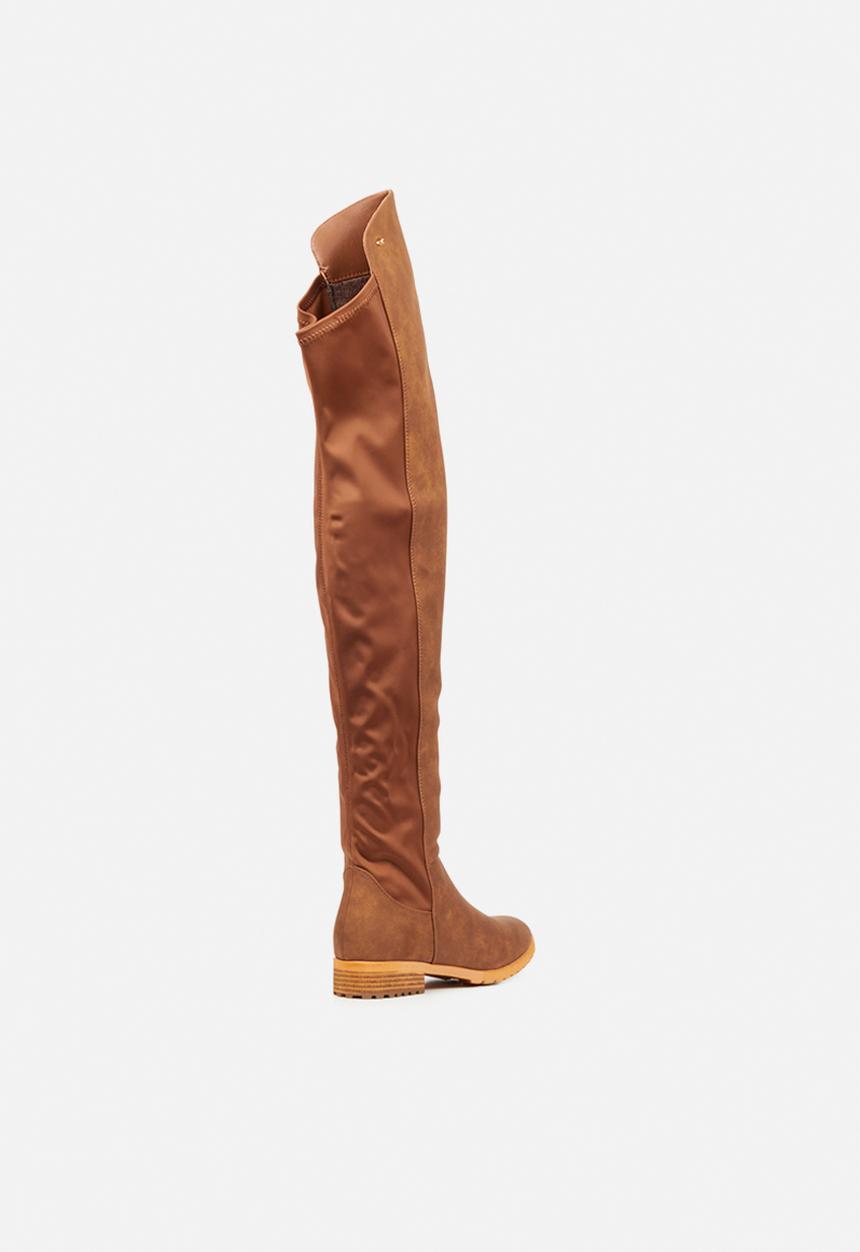 Miss Black - Krabi1 over the knee boot - brown