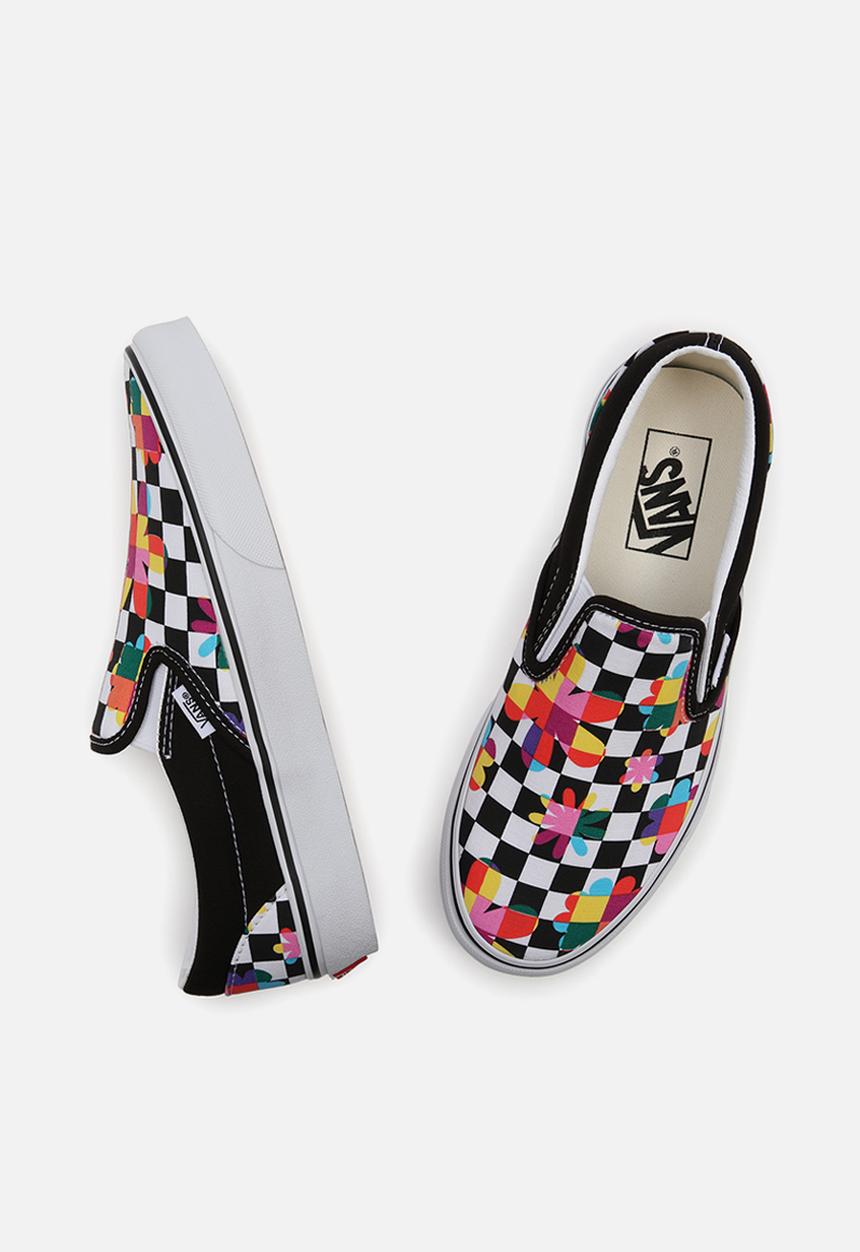 Vans - Ua classic slip-on - (floral checkerboard) black/true white