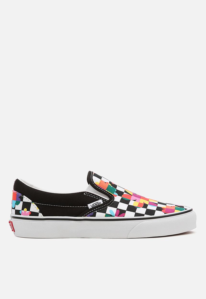 Vans - Ua classic slip-on - (floral checkerboard) black/true white