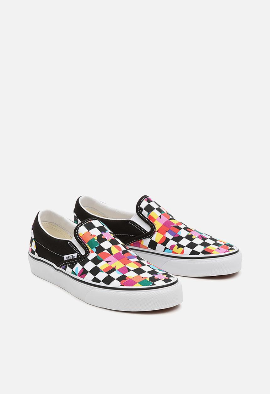 Vans - Ua classic slip-on - (floral checkerboard) black/true white