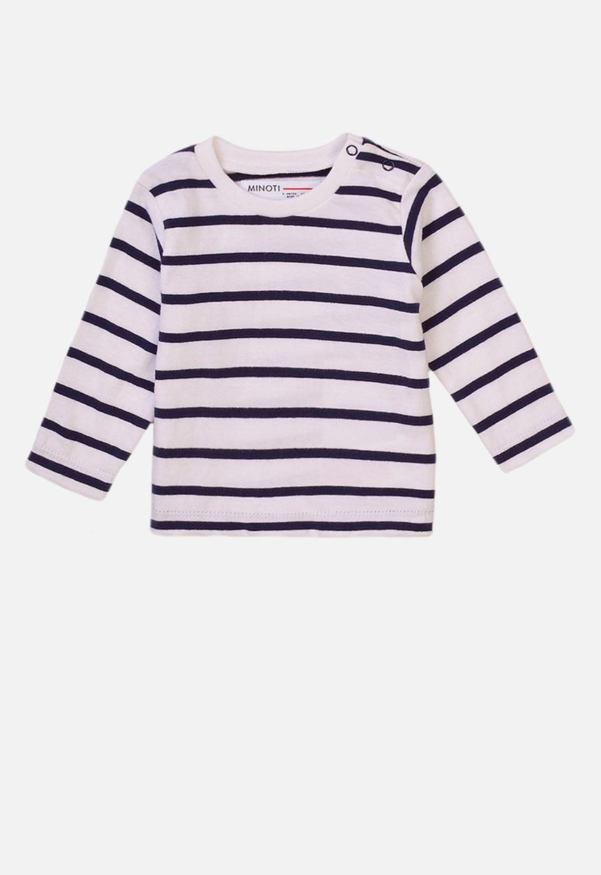 MINOTI - 2 Piece long sleeve tee & dungaree set - grey 