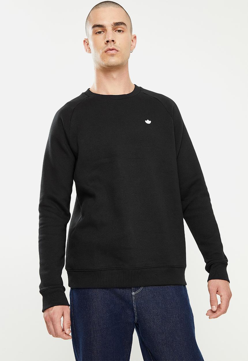 adidas Originals - originals essential trefoil crew sweat top - black