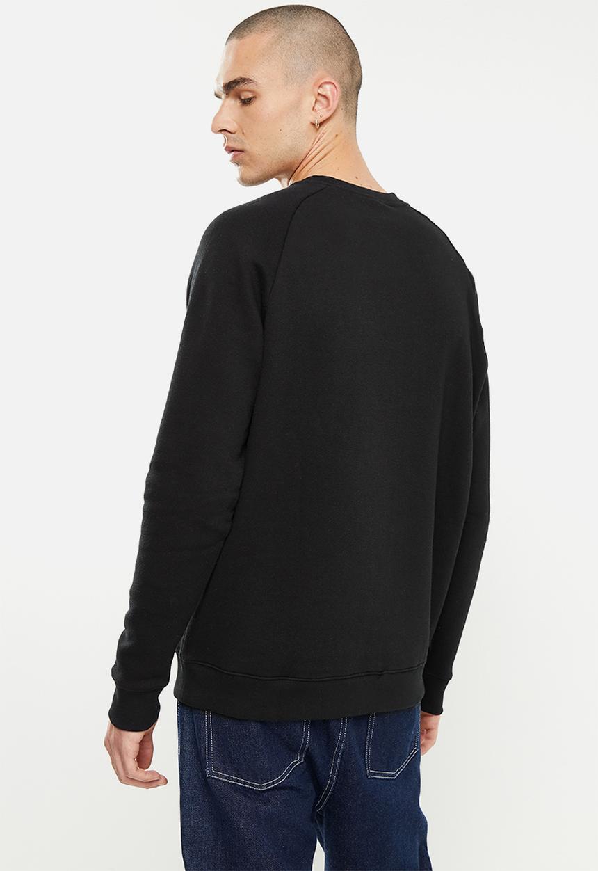 adidas Originals - originals essential trefoil crew sweat top - black