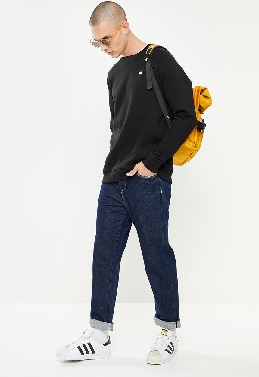 adidas Originals - originals essential trefoil crew sweat top - black