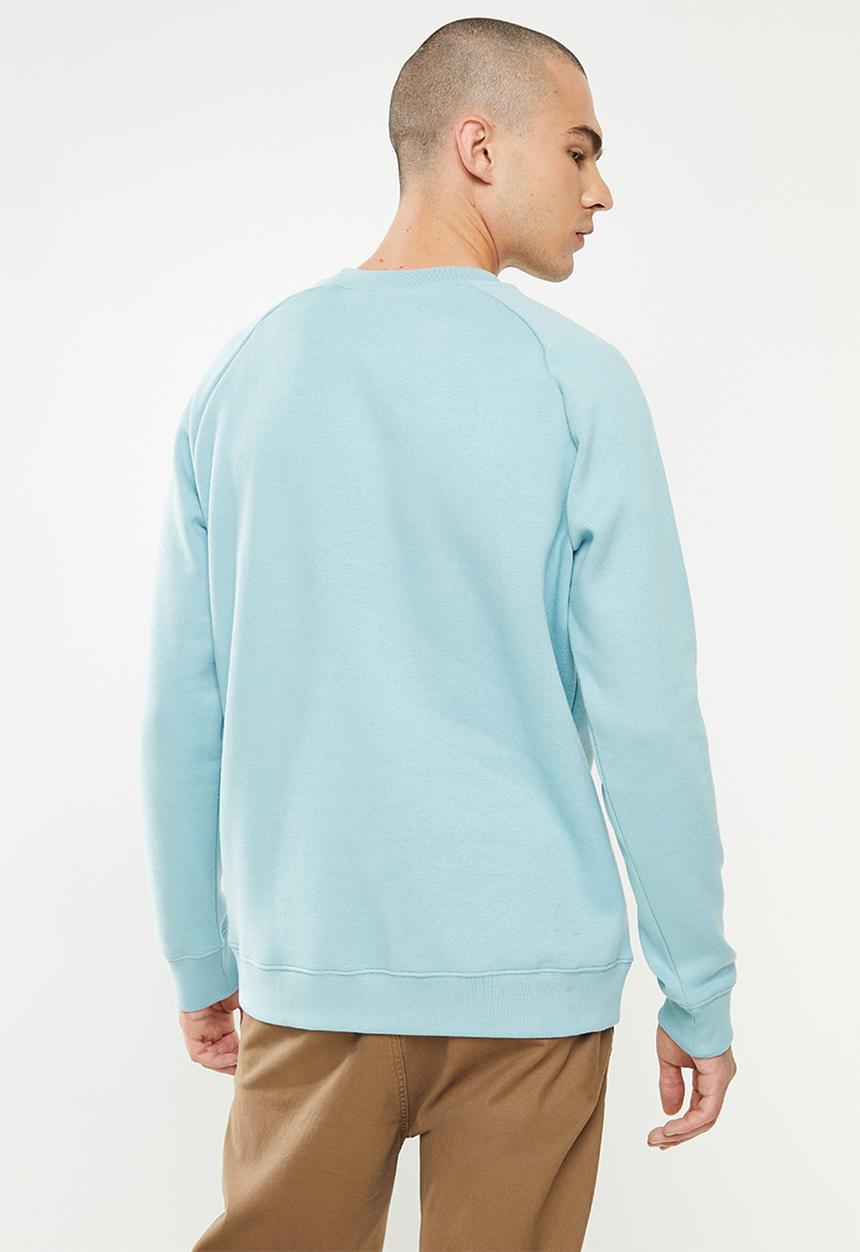 adidas Originals - originals essential trefoil crew sweat top - magic blue