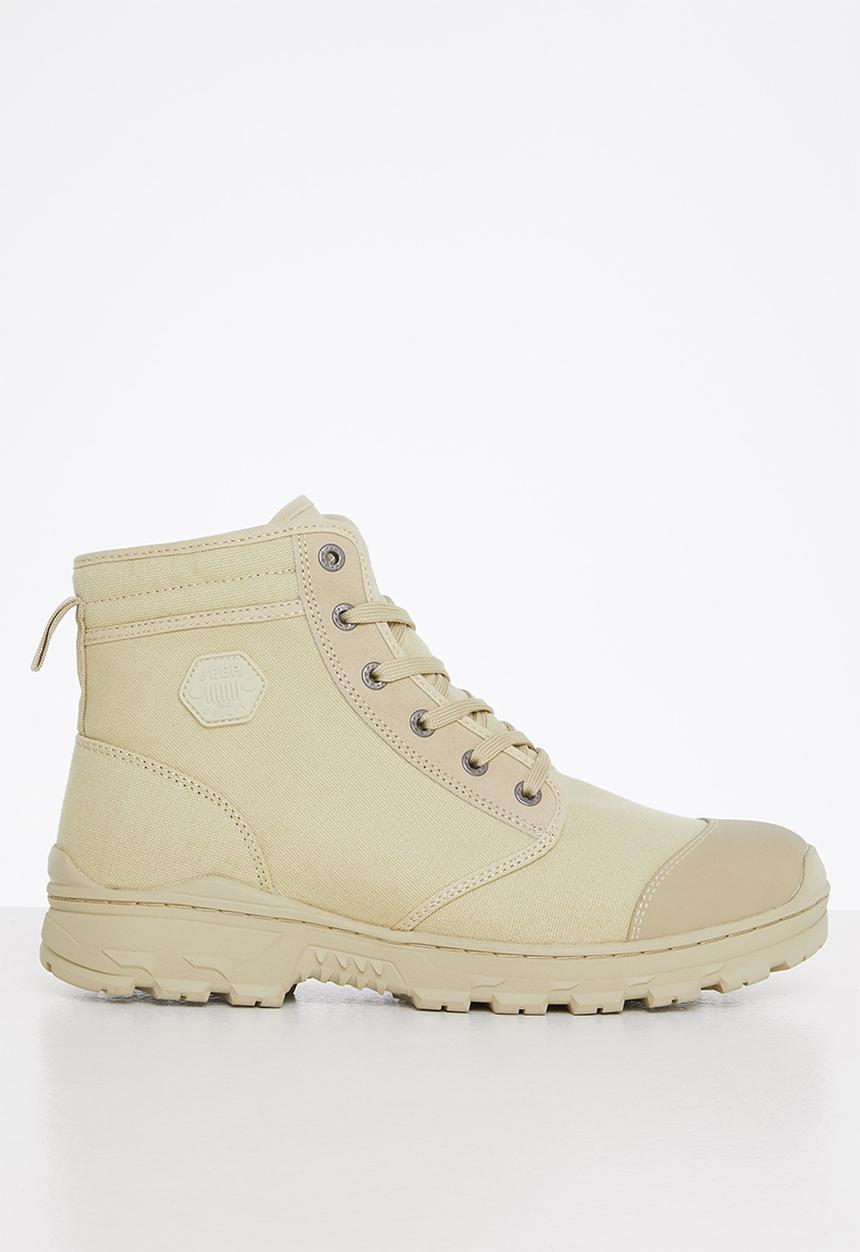 JEEP - Fabric mid ankle boot - stone