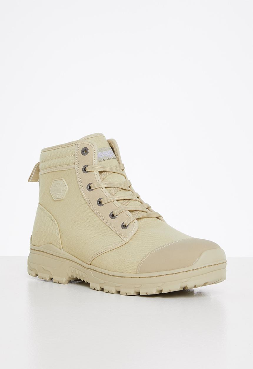 JEEP - Fabric mid ankle boot - stone