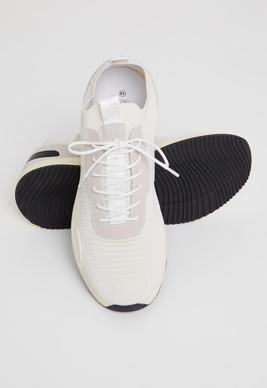POLO - Polo side flash knit snkeaer - off white