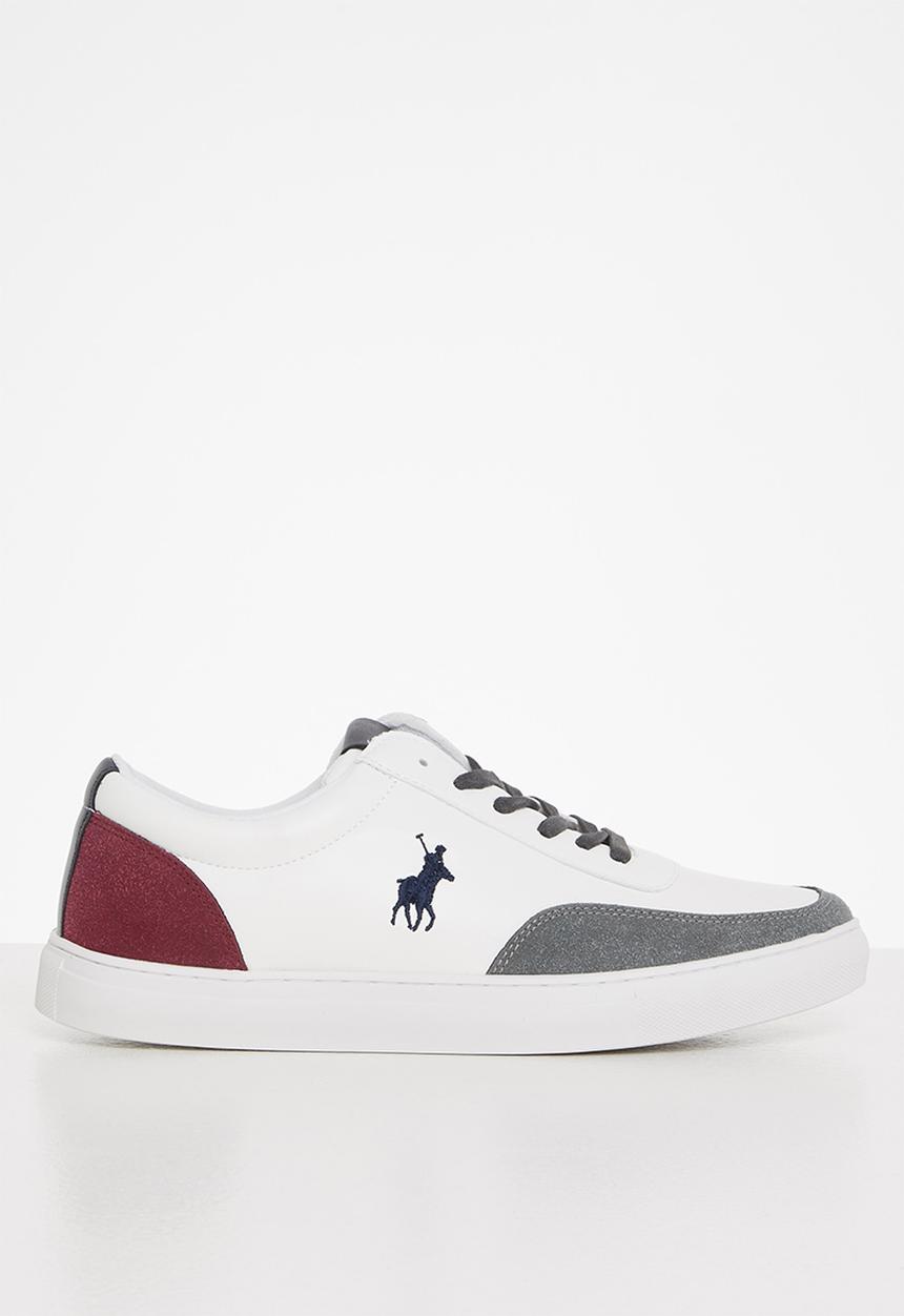 POLO - Contrast sneaker - burgundy & white