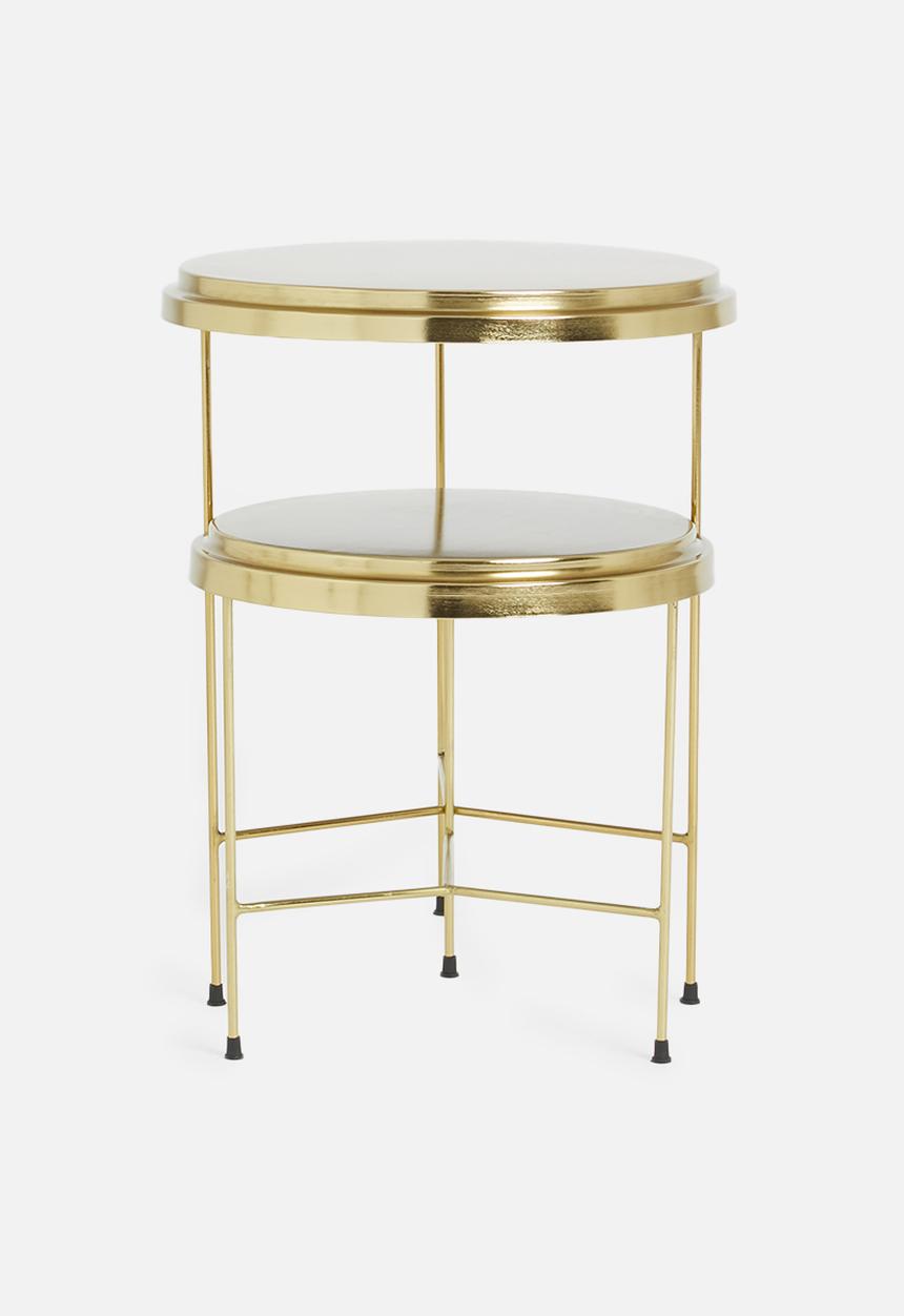 Sixth Floor - Metallic nested tables - gold