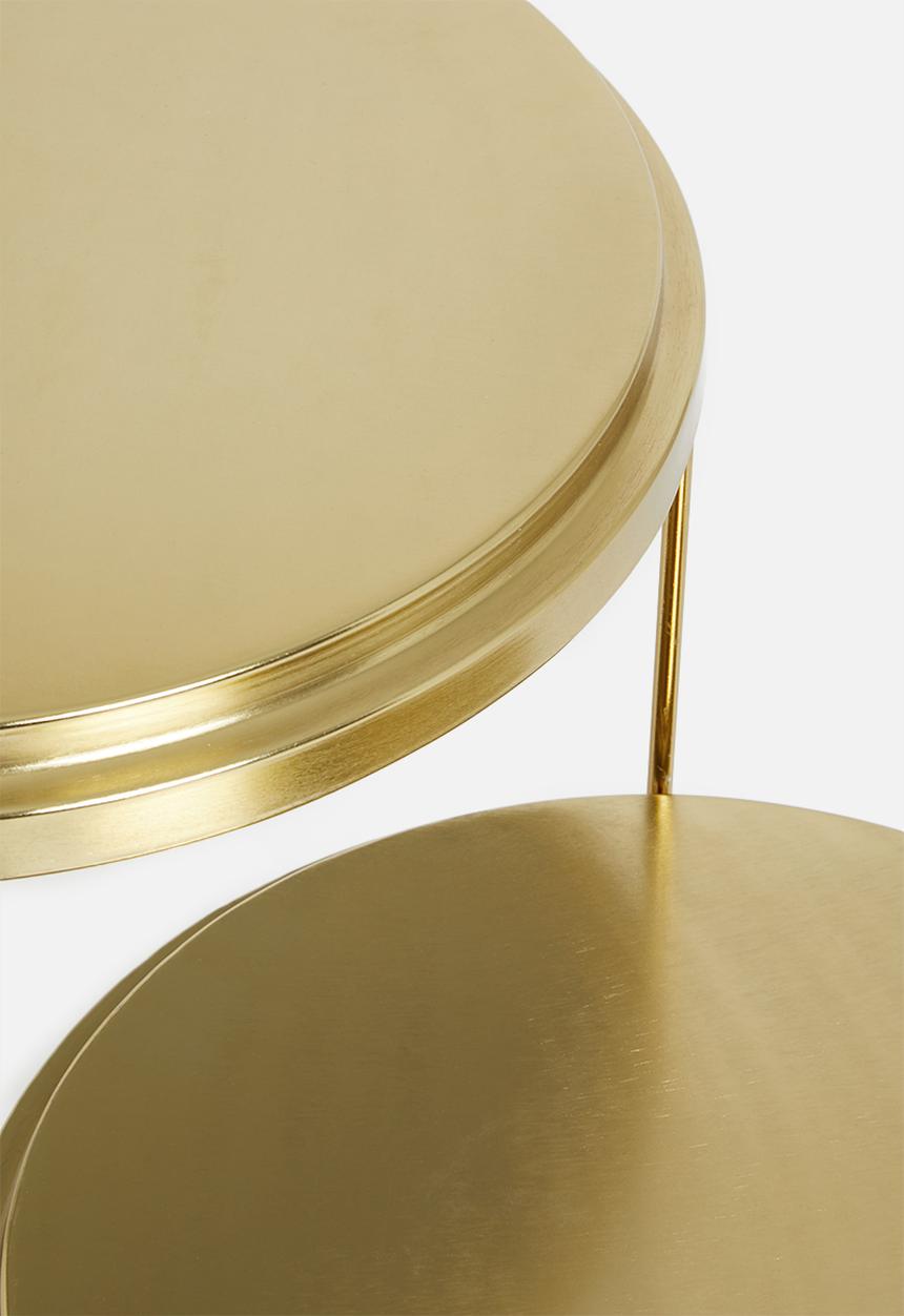 Sixth Floor - Metallic nested tables - gold