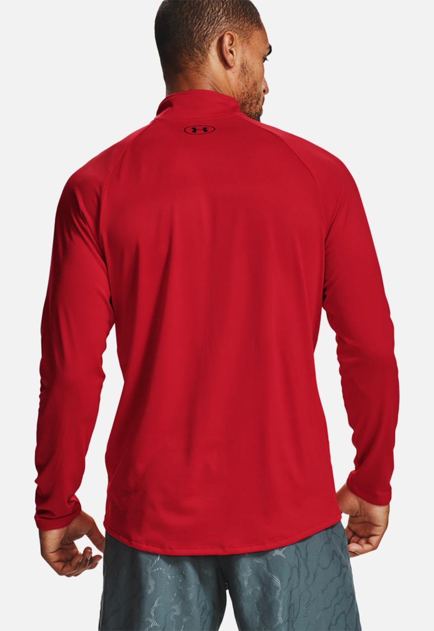 Under Armour - UA Tech™ ½ Zip Long Sleeve Tee- Red &