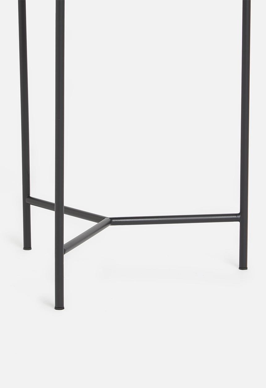 Sixth Floor - Moon marble side table - black