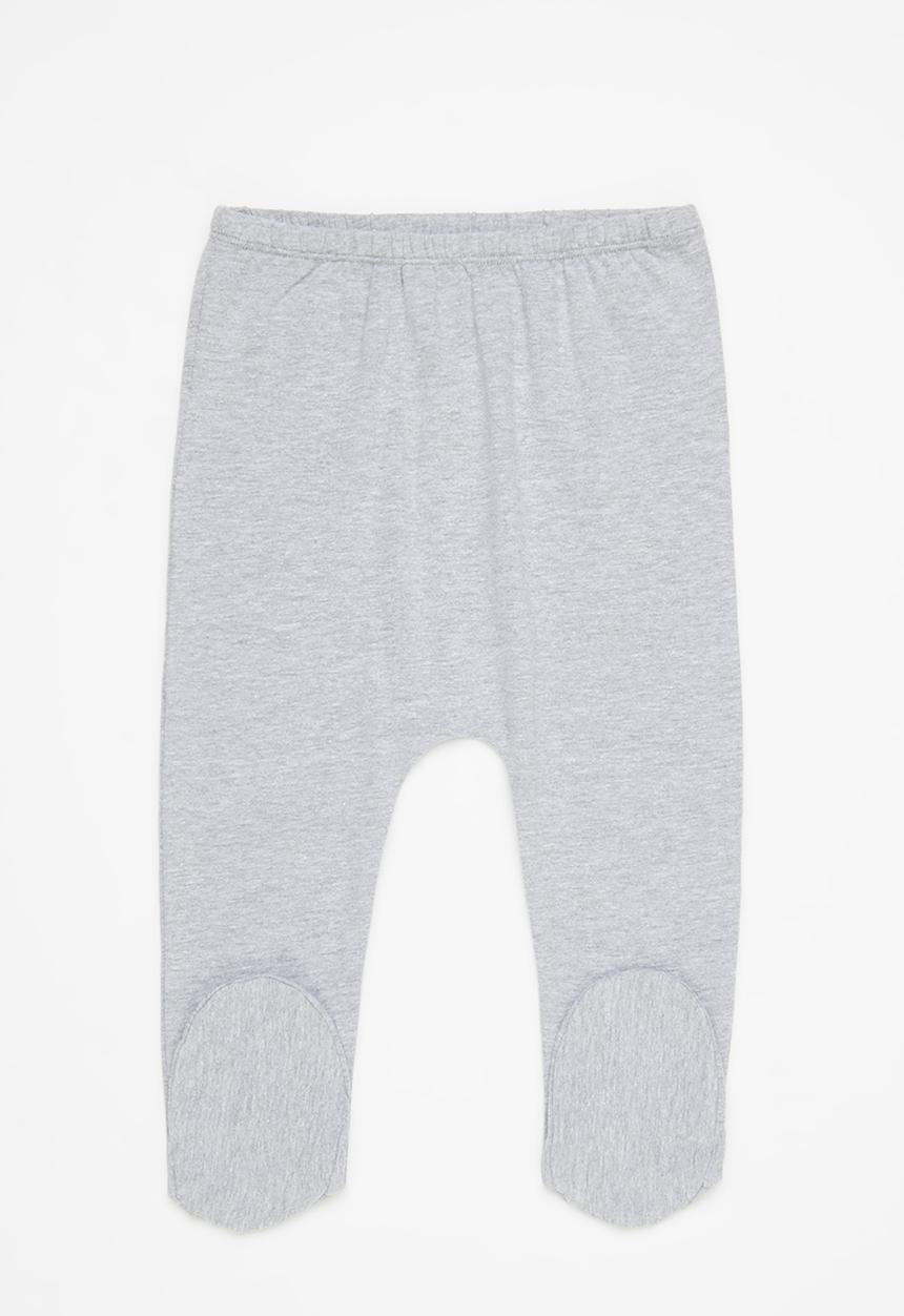 Pop Candy - Boys 2 pack footed leggings - black & grey