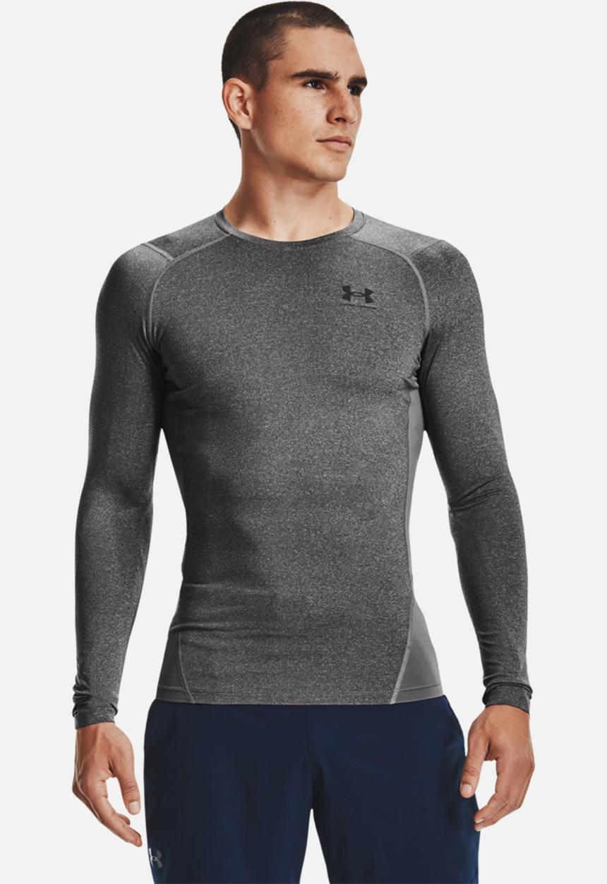 Under Armour - UA HeatGear® Armour Long Sleeve Comp Tee- Carbon heather