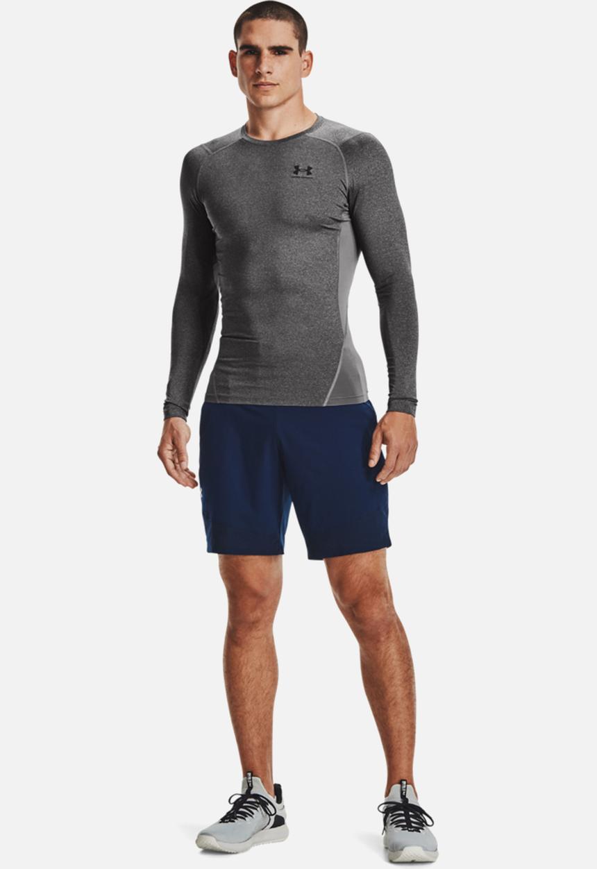 Under Armour - UA HeatGear® Armour Long Sleeve Comp Tee- Carbon heather