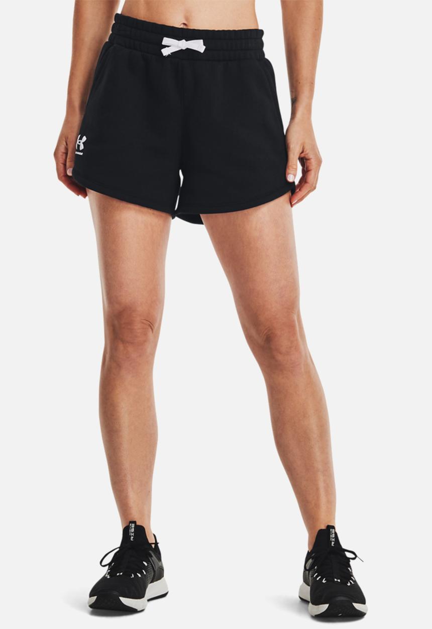 Under Armour - Rival fleece short - black & white