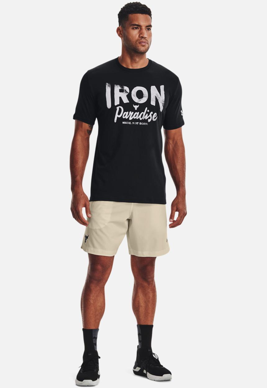 Under Armour - Project Rock Iron Paradise Short Sleeve Tee - Black & white