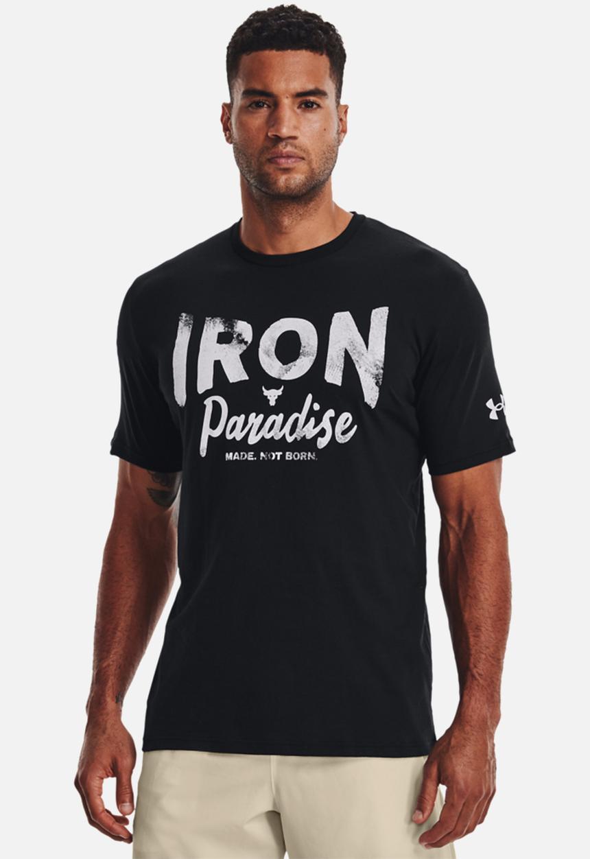 Under Armour - Project Rock Iron Paradise Short Sleeve Tee - Black & white
