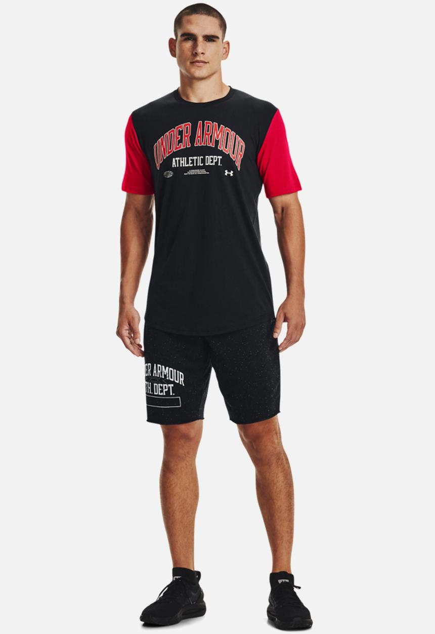 Under Armour - UA Athletic Department Colorblock SS Tee - Black/Red