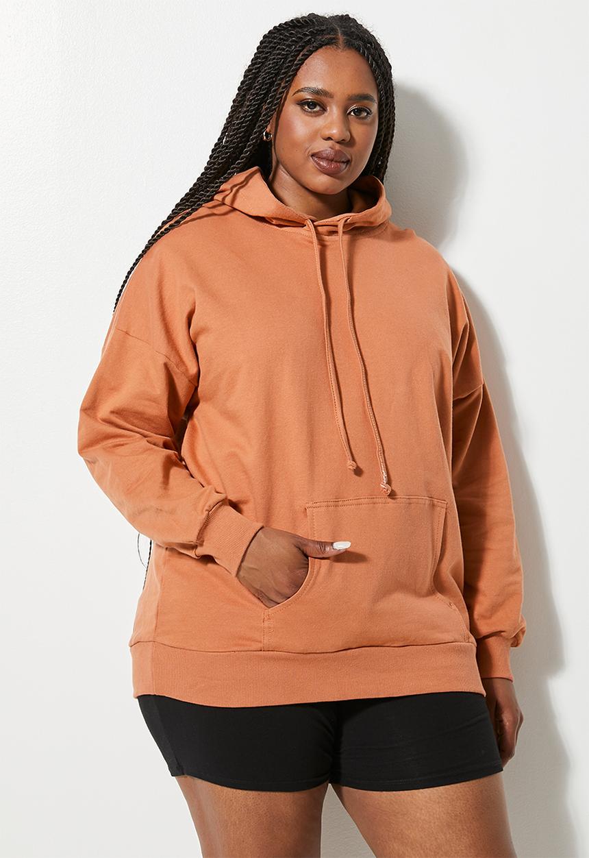 Superbalist - Longline hoodie - baked clay
