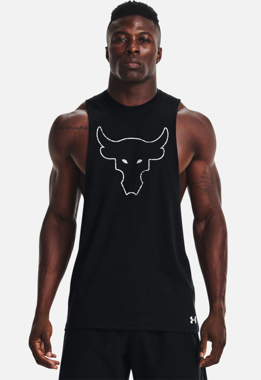 Under Armour - UA  Project Rock Brahma Bull Tank - Black/Wht