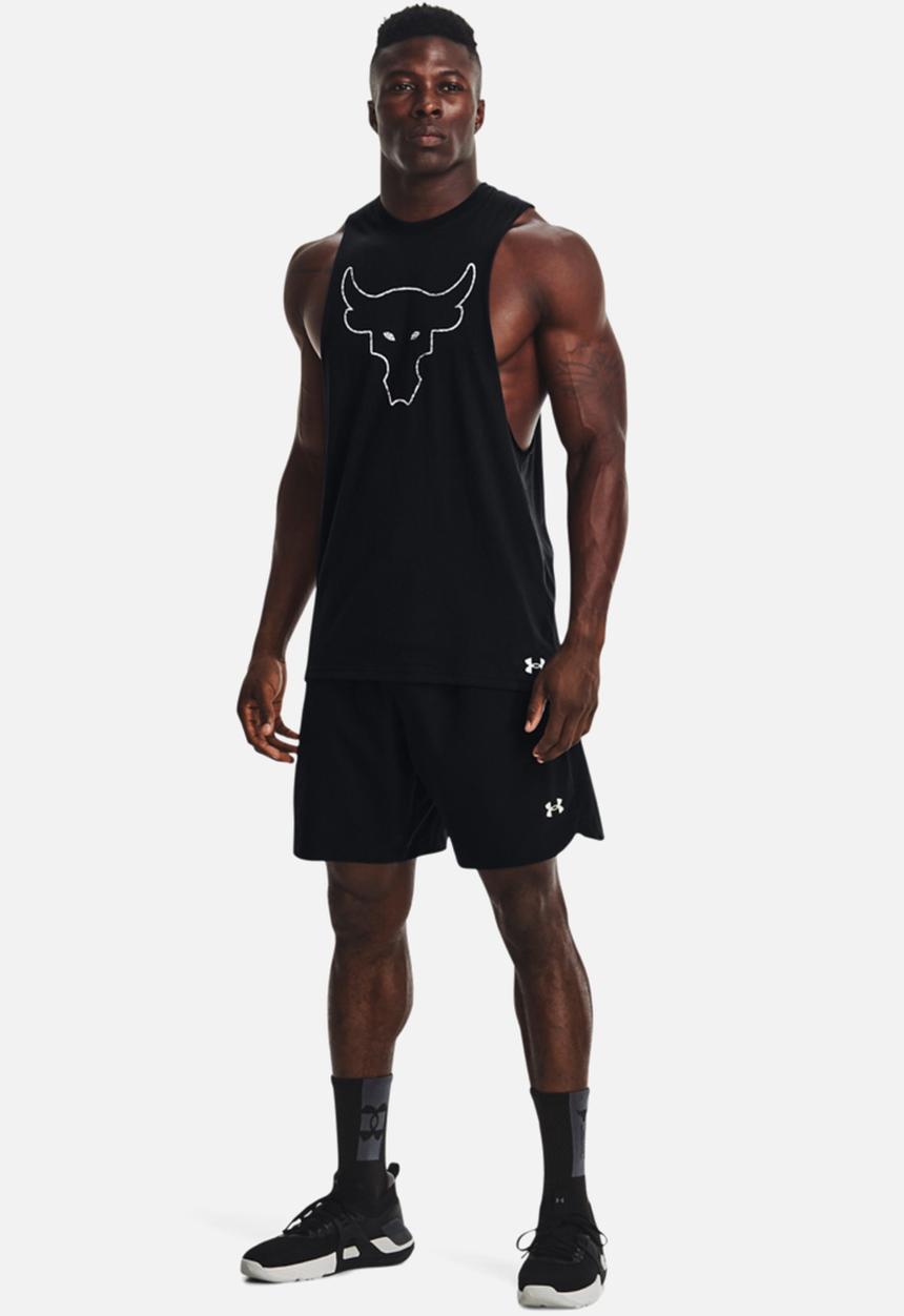 Under Armour - UA  Project Rock Brahma Bull Tank - Black/Wht