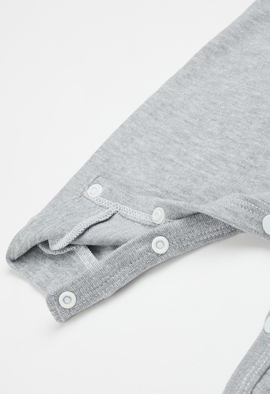 Little Lumps - Hooded babygrow tiny human - grey