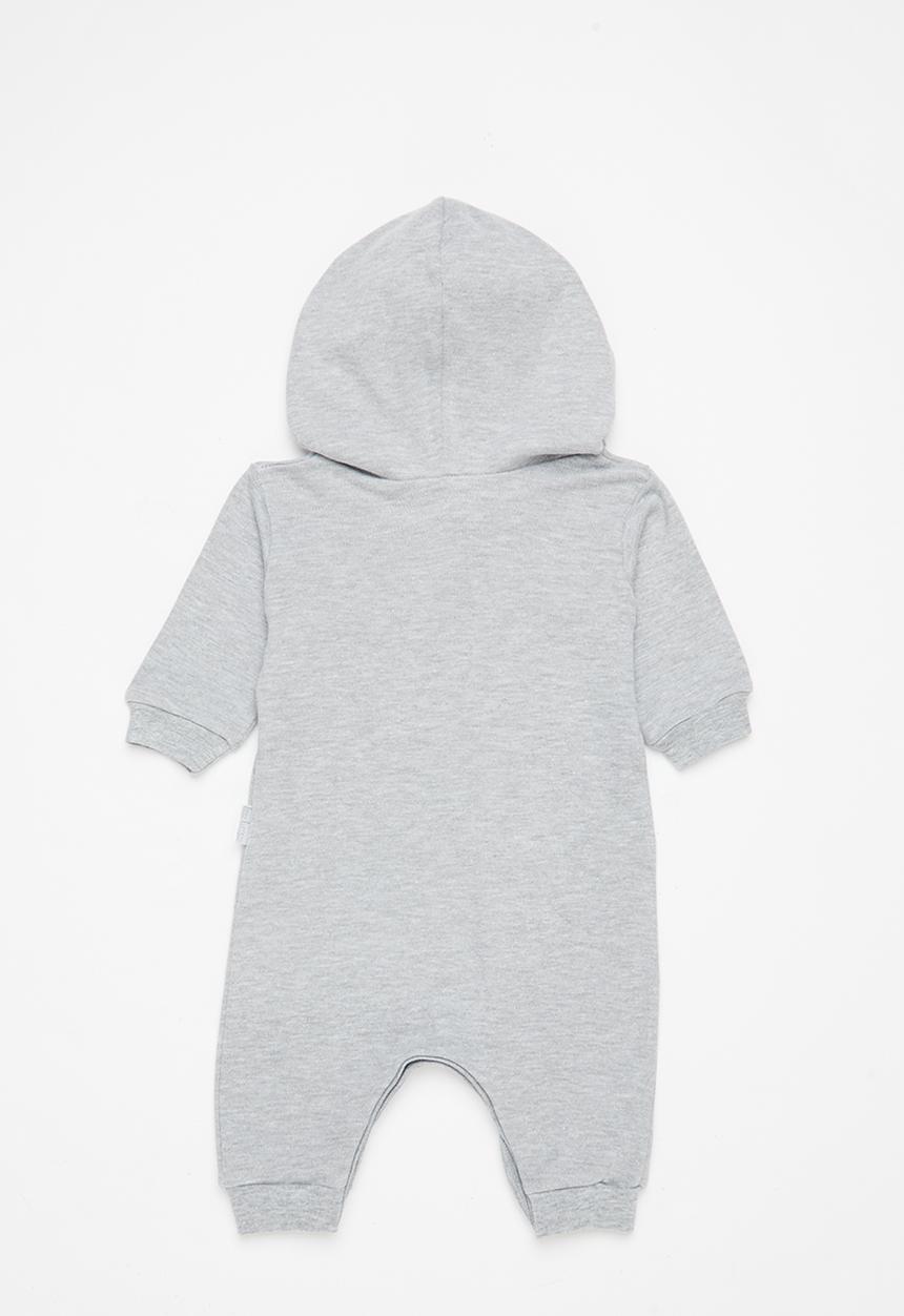 Little Lumps - Hooded babygrow tiny human - grey