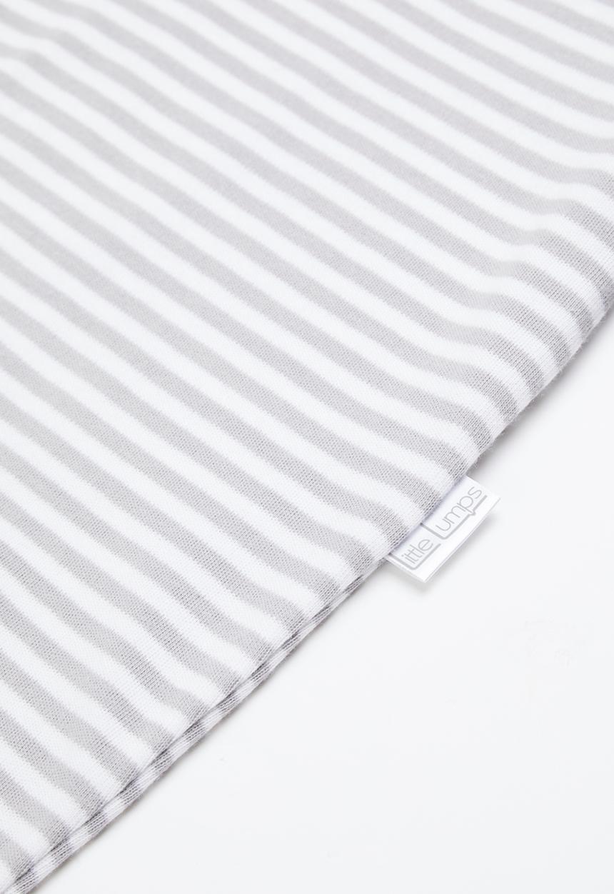 Little Lumps - Stripey babygro - grey & white 