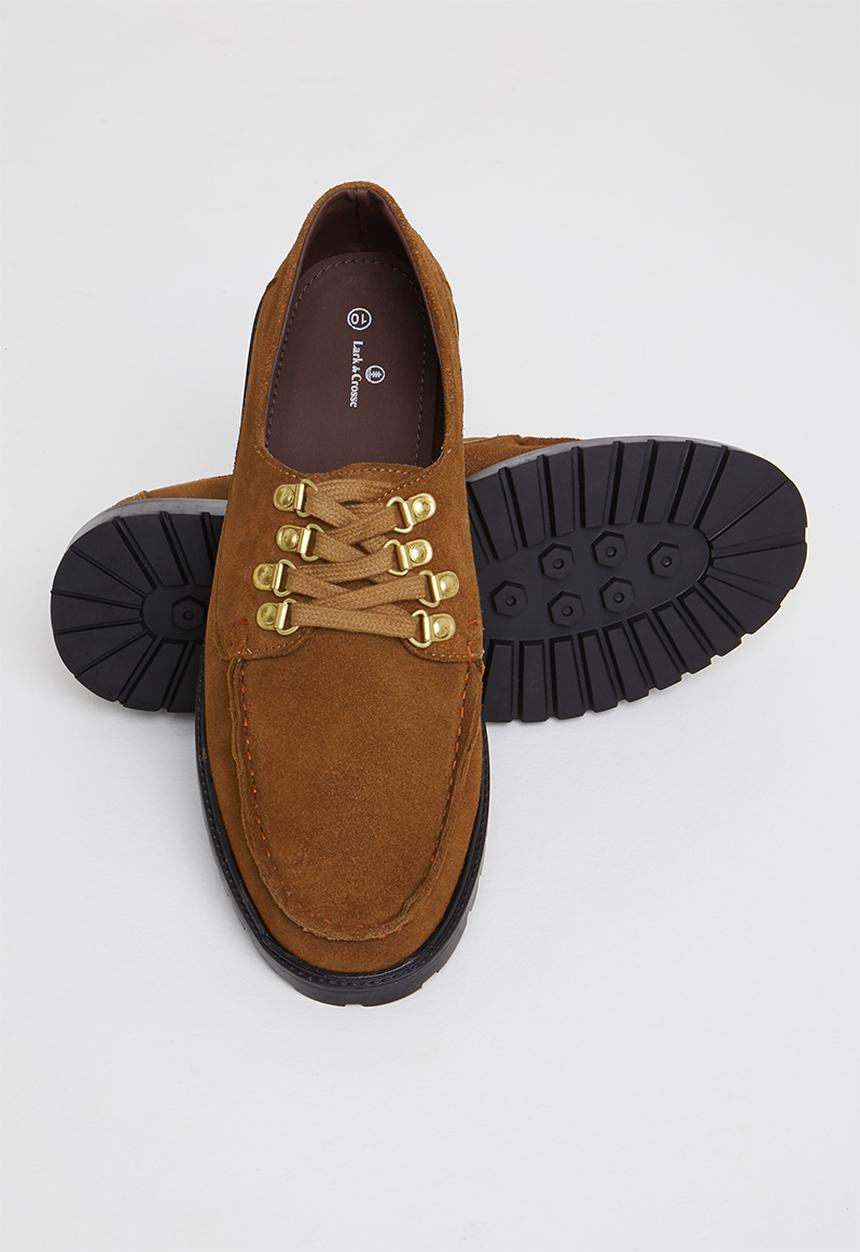 Lark & Crosse - Baker suede shoe - tan