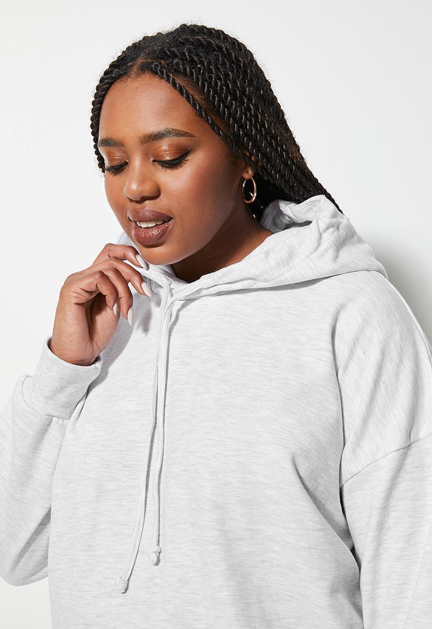 Superbalist - Longline hoodie - ice melange
