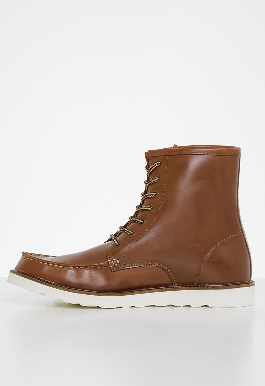 Lark & Crosse - Joey leather lace up boot - tan