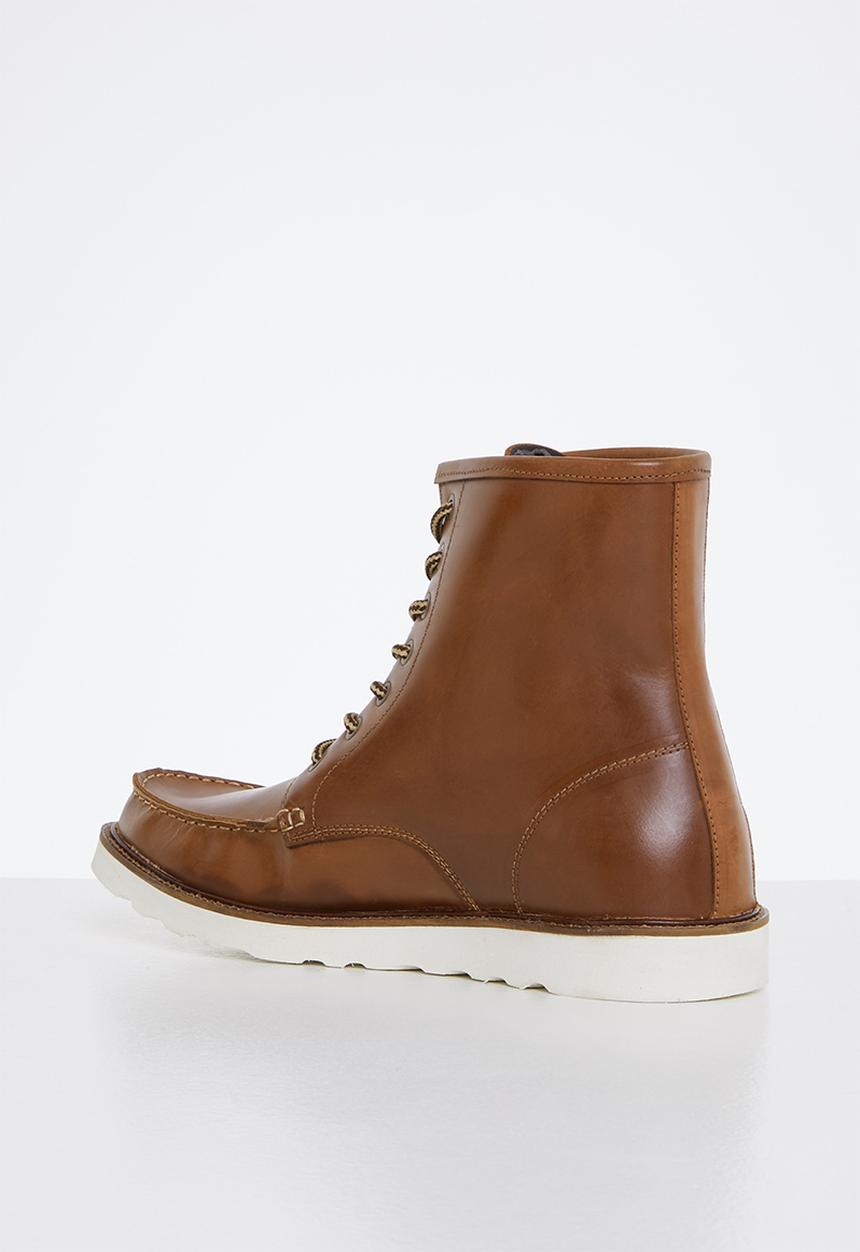 Lark & Crosse - Joey leather lace up boot - tan