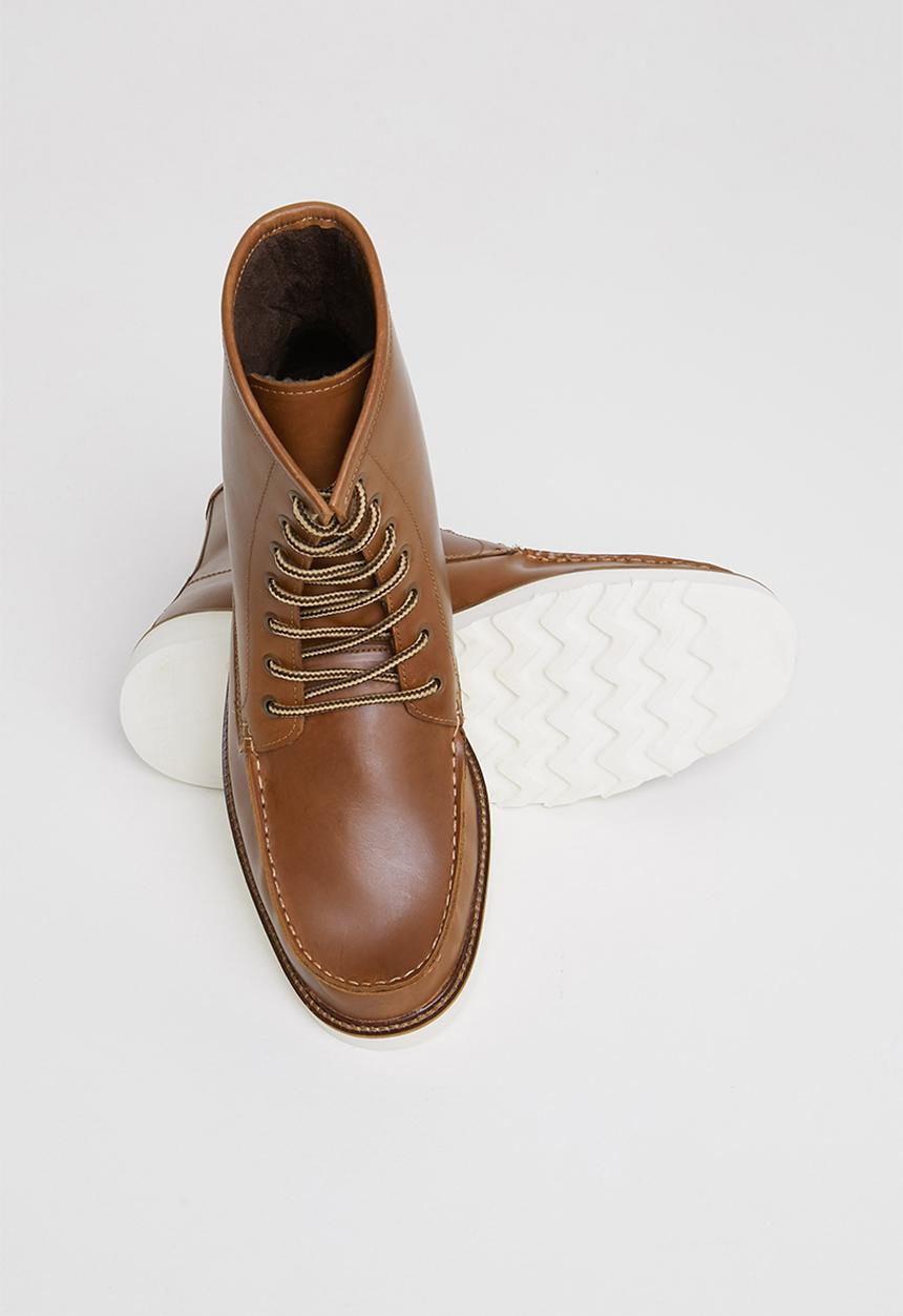 Lark & Crosse - Joey leather lace up boot - tan