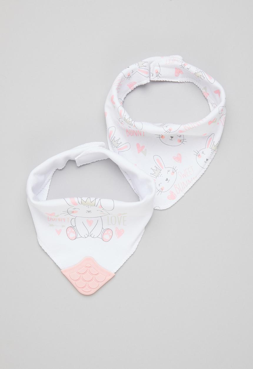 Character Group - Bunny bandana bibs - white
