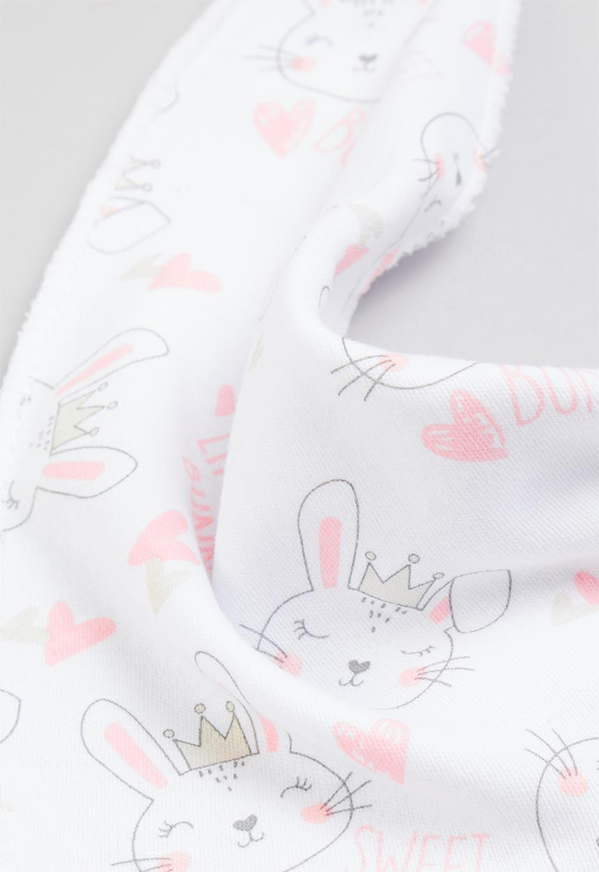 Character Group - Bunny bandana bibs - white