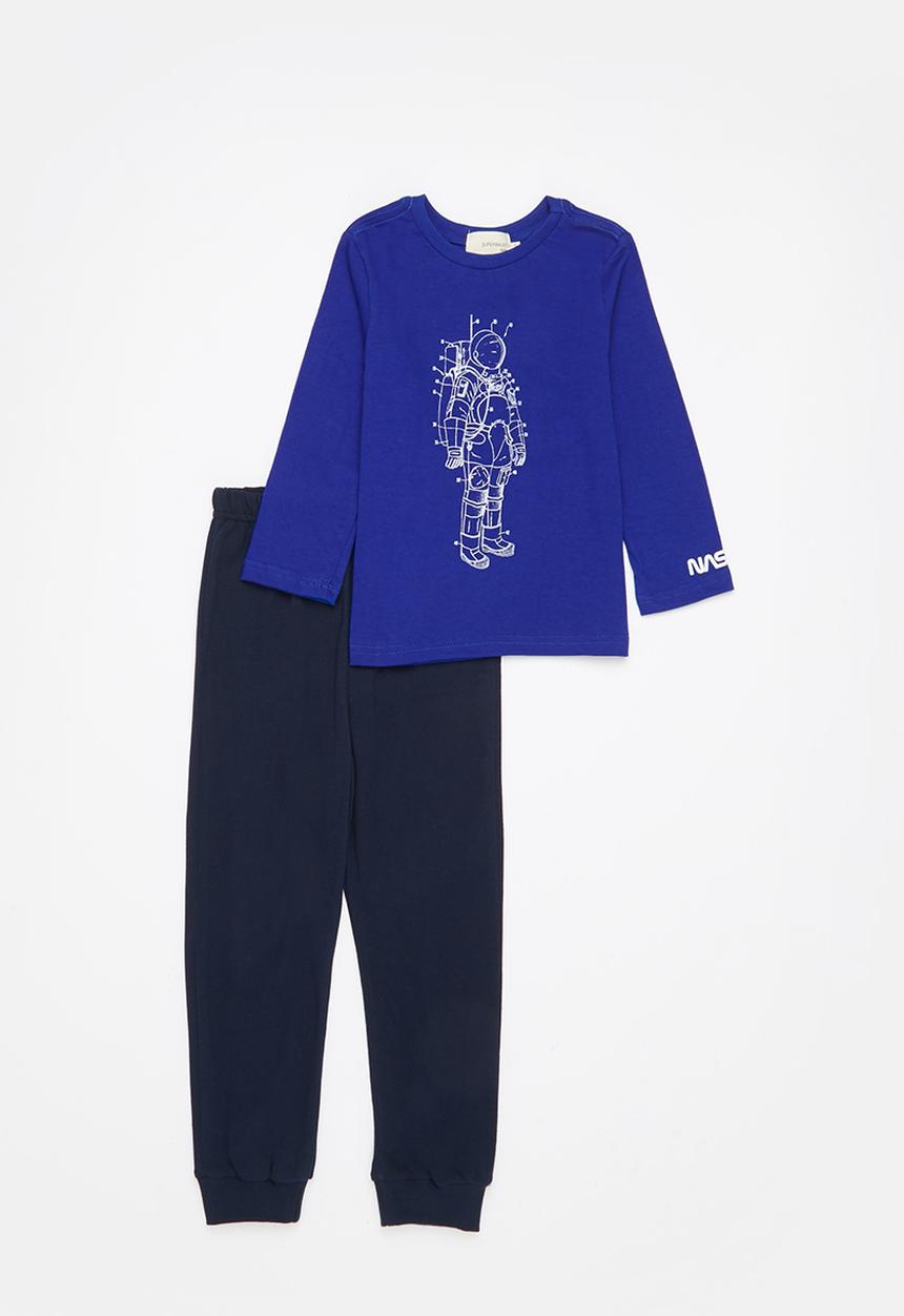 Superbalist Kids - Boys Nasa long sleeve tee & pants pj set - royal & navy