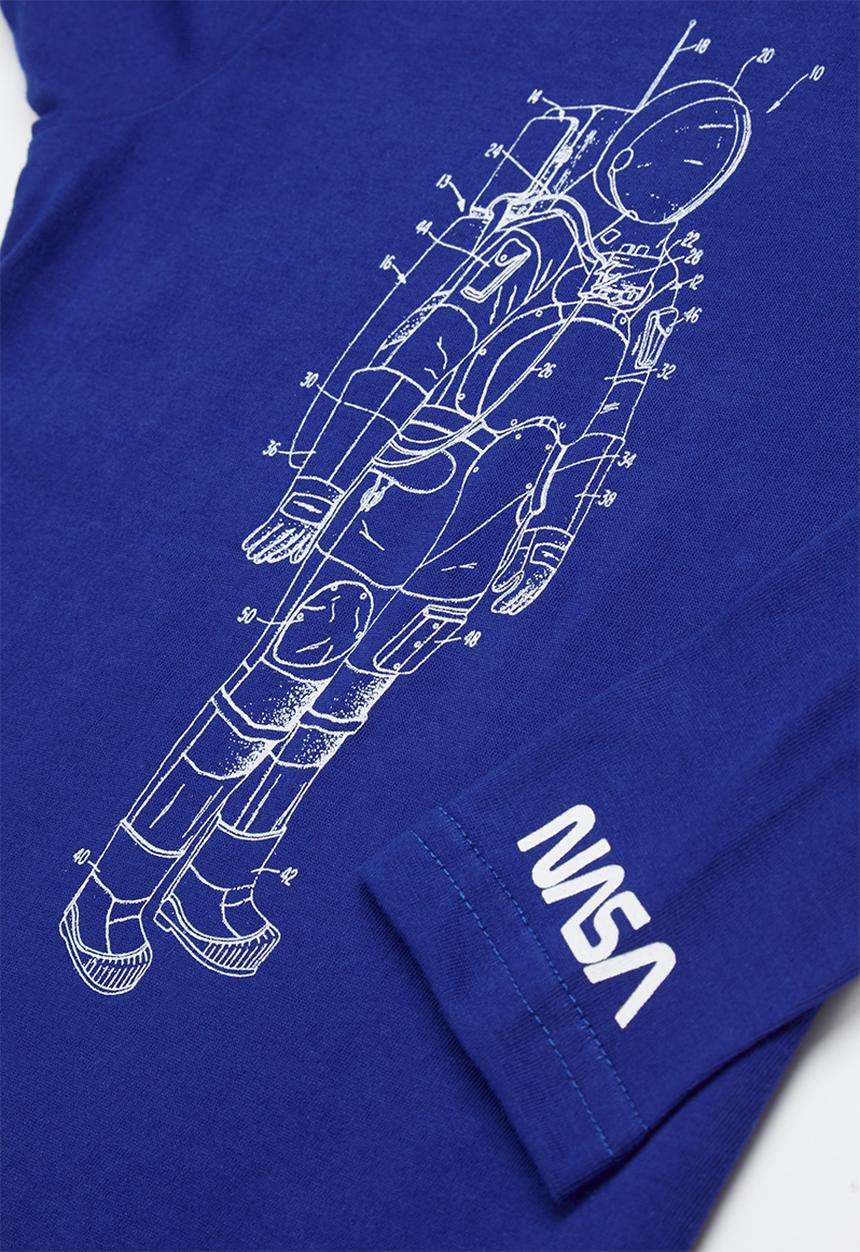 Superbalist Kids - Boys Nasa long sleeve tee & pants pj set - royal & navy