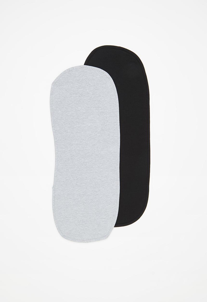 Pop Candy - 2 pack burping cloths - black & grey