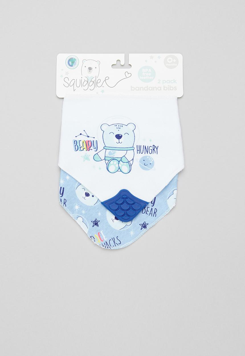 Character Group - Space bear bandana bibs - blue